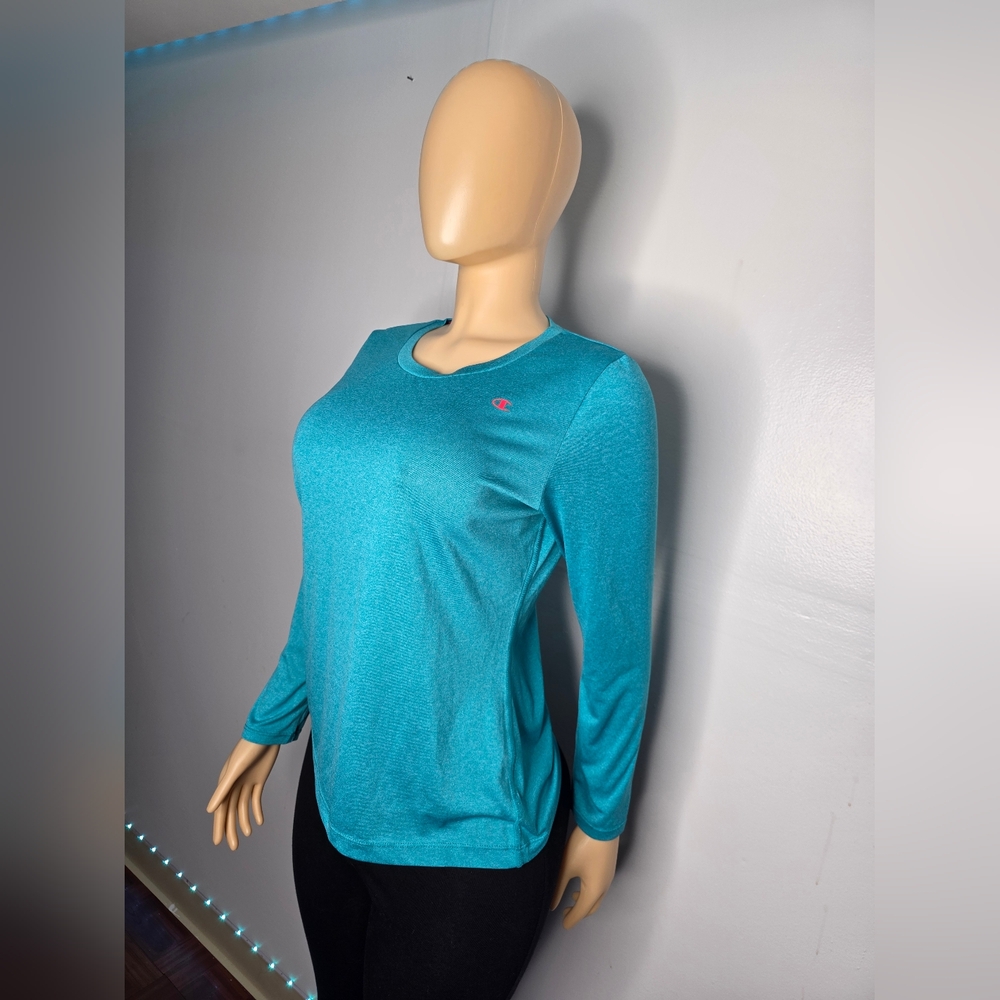Champion Women's Teal Long-Sleeve Active Tee Size US/ S